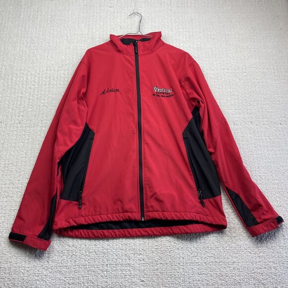 VTG Festival Country Val-Des-Monts Red Jacket Men Sz L Québec Music Cowboy - Picture 6 of 15